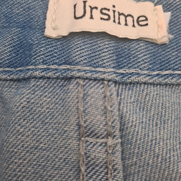 URSIME Blue Jeans Womens Plus Size 4XL Lace Cut Out Patchwork Leg Pants 🔥 - Picture 14 of 14